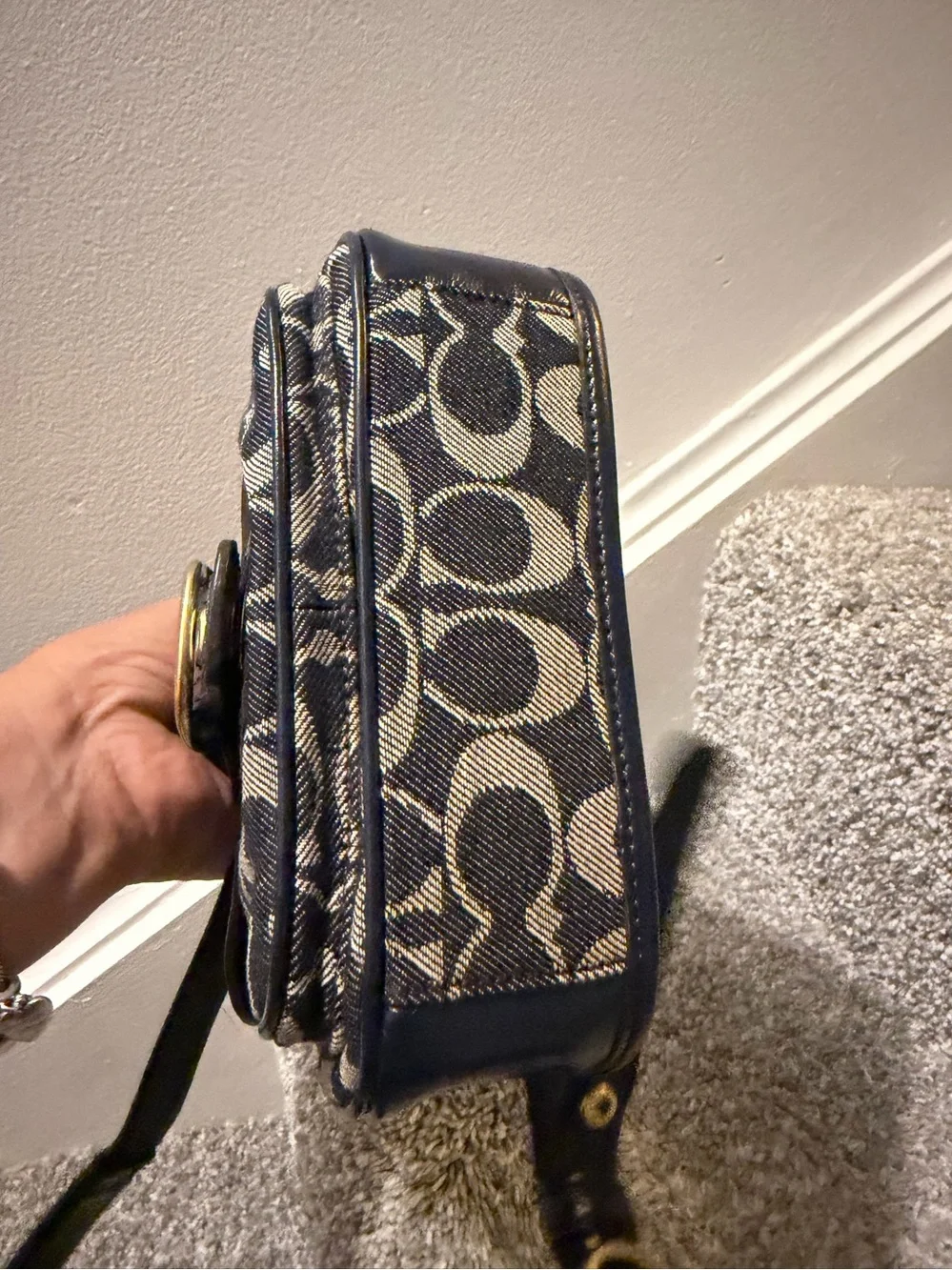 Vintage Coach Bleecker Signature Denim Jessie Swing Bag